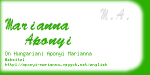 marianna aponyi business card